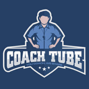 Coach Tube 標誌，展示一位身穿藍色制服、雙手叉腰的教練。