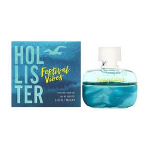 Hollister Festival Vibes男士香水瓶和包裝，帶有海鷗設計。
