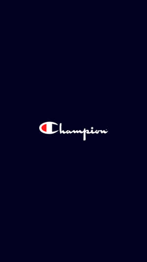 深藍色背景上的Champion標誌