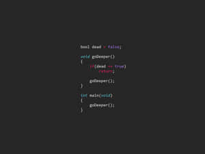語法高亮的C++代碼，展示一個帶有條件返回的遞歸函數，如果dead為真則返回。