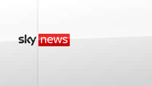 Sky News 標誌在白色背景上，帶有紅色長方形和黑色文字。