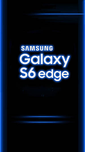 Samsung Galaxy S6 edge手機屏幕，黑色背景上帶有發光的藍色文字 — 三星 Galaxy S20 壁紙