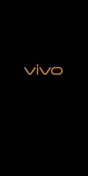 黑色背景上的金色 vivo 標誌