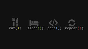 開發者生命週期圖標：eat sleep code repeat — 鎖屏 壁紙