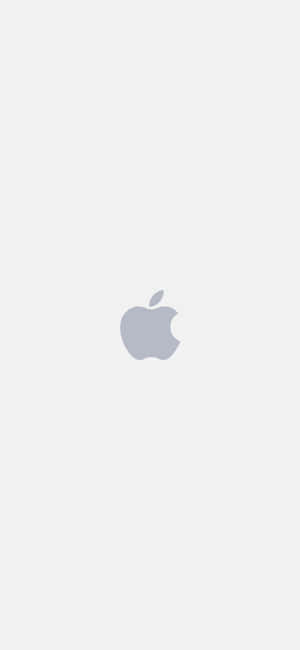 淺灰色背景上的灰色Apple標誌 — iPhone 白色 壁紙