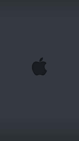 黑色Apple標誌置中於深灰色背景上