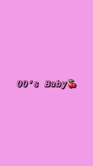 粉紅色背景，中央有「00's Baby」文字和櫻桃表情符號。