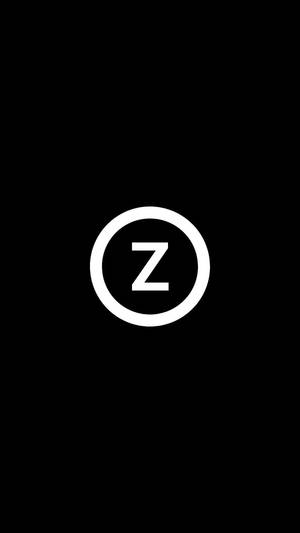 黑色背景上圓圈內的白色字母Z