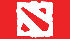 Dota 2 標誌在紅色背景上帶有撕裂紙張效果