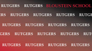 Rutgers University Bloustein School標誌壁紙，在漸變背景上重複文字。 — 美學 壁紙