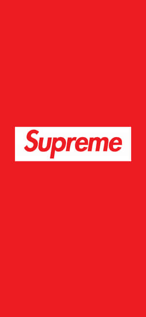 紅色背景，白色Supreme標誌居中。