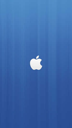 白色Apple標誌置於藍色漸變背景中央 — iPhone 11 Pro 壁紙