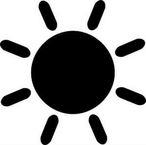 簡約黑色太陽圖標