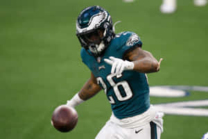 費城老鷹隊球員在球場上接球 — NFL 美式足球 GIF 壁紙