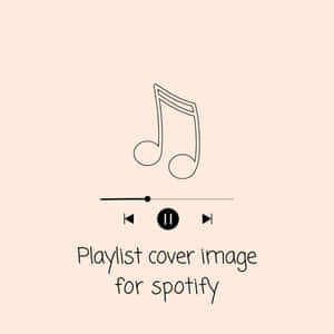 Spotify 播放清單封面，以極簡線條藝術呈現音符及播放控制。