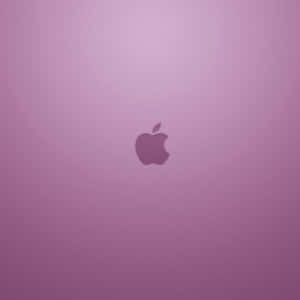 Apple標誌居中於柔和的紫色漸變背景上。