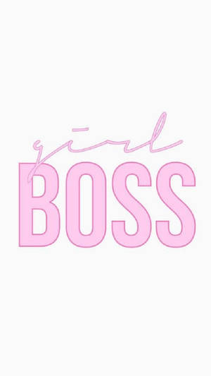 粉紅色 girl BOSS 文字圖形，用於賦權壁紙。