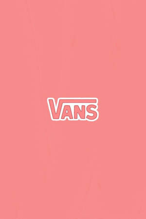 純粉紅色背景上的Vans標誌