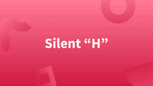 粉紅色漸變背景，帶有顯示 Silent H 的白色文字和柔和幾何形狀。