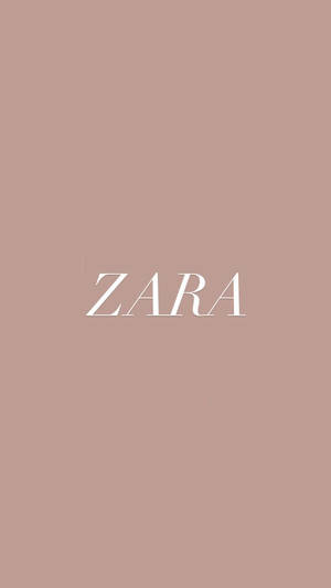 ZARA品牌標誌以白色文字顯示在米色背景上 — 淺粉紅色美學動圖 壁紙