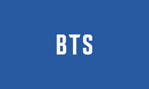 藍色背景上的BTS文字標誌 — 韓國 壁紙