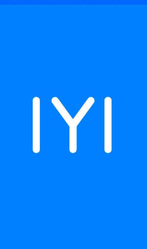 藍色背景上的白色 IYI 字母 — 火影忍者海報 壁紙