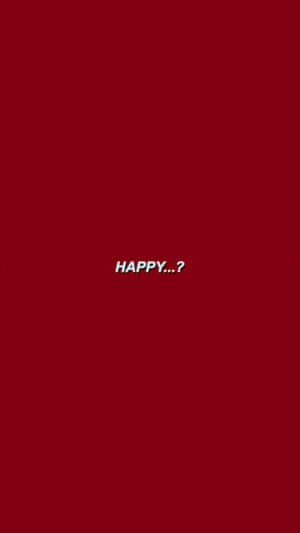 深紅色背景上居中白色文字寫著 HAPPY...? — 鎖定螢幕 壁紙
