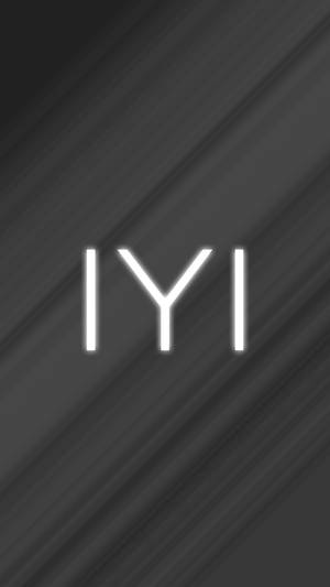 深灰色條紋背景上發光的白色 IYI 字母。 — 金屬動態圖 壁紙