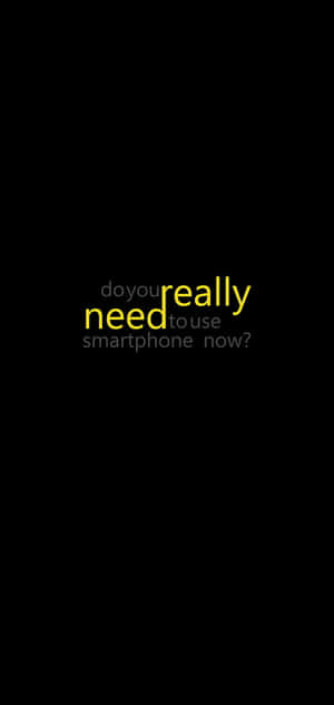 詢問你是否真的需要現在使用智能手機的文字，黑色背景。 — Nokia C210 壁紙