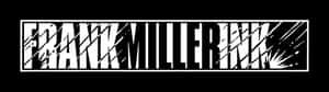 粗體黑白帶磨損紋理的Frank Miller Ink標誌。 — 32:9 壁紙