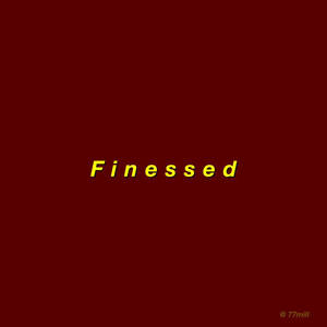 在紅色背景上用黃色文字寫的單詞Finessed。 — Baddie 美學 壁紙