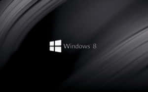 Windows 8 標誌在深色旋轉灰色背景上