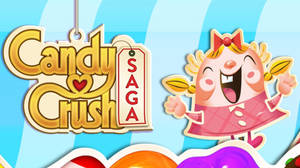 Candy Crush Saga 標誌，有一個微笑的卡通女孩穿著粉紅色連衣裙。