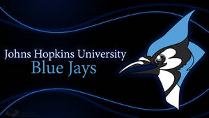 約翰霍普金斯大學的藍鳥吉祥物標誌，帶有發光的藍色線條。