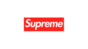 白色背景上的紅色 Supreme 標誌