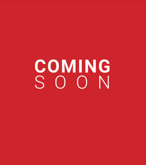 紅色背景，白色文字寫著coming soon