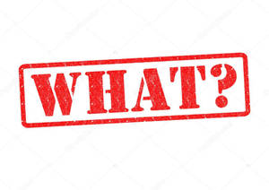 紅色「WHAT?」印章 — 紅色 壁紙