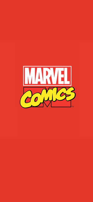 紅色背景上的Marvel Comics標誌 — Oppo K13x 壁紙