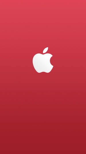 漸變紅色背景上的白色Apple標誌