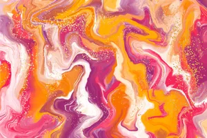 動態抽象藝術作品,色彩流動,閃爍點綴。