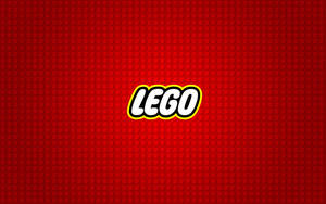 紋理磚背景上的紅色LEGO標誌