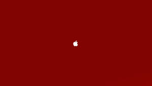 白色Apple標誌在深紅色背景上