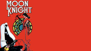 Moon Knight漫畫封面，一名女子手持弓箭和一個兜帽人物。 — 月色夜空 壁紙