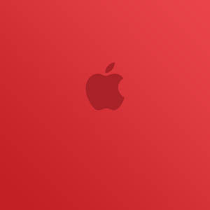 紅色漸變背景，Apple標誌置中 — 蘋果 壁紙