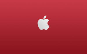 白色Apple標誌在紅色漸變背景上 — 紅色 壁紙
