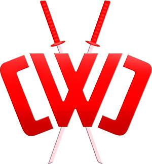 紅色CW標誌，背後有交叉的劍。 — 紅色 壁紙