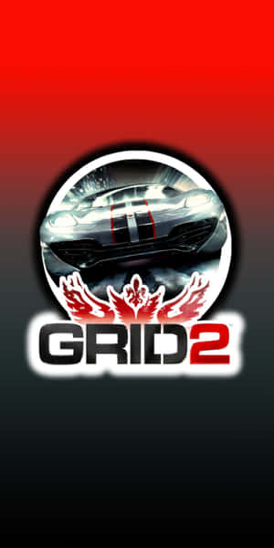 GRID 2 賽車遊戲標誌，特色為帶有紅色條紋的銀色賽車。