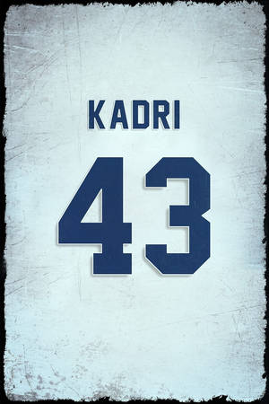 冰球運動員Kadri 43號在破舊球衣背景上。 — 運動 壁紙