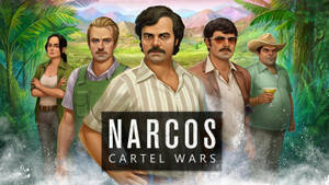 五位男人喺叢林中，背後有山，嚟自Narcos Cartel Wars遊戲。