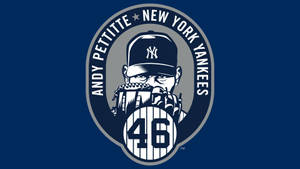 Andy Pettitte 紐約洋基隊標誌，附有46號和棒球手套。